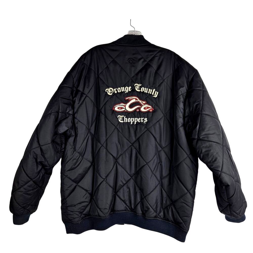 Vintage Orange County Choppers‎ Men's XL Quilted Black Jacket  Moto Motorcycle